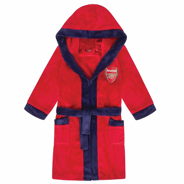 Arsenal FC Kids Red Hooded Dressing Gown 11 - 12 Years