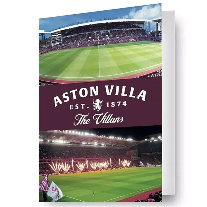 Aston Villa FC 3D Effect Birthday Card