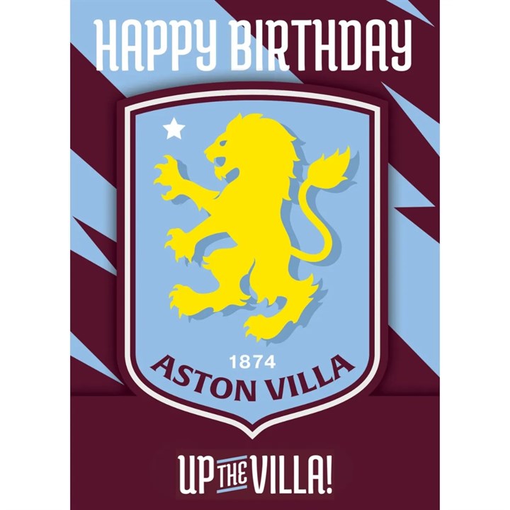 Aston Villa FC Crest Birthday Card