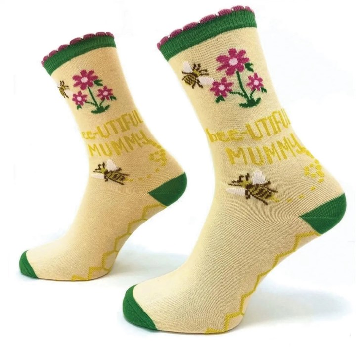 Bee-utiful Mummy Socks - Size 4 - 8
