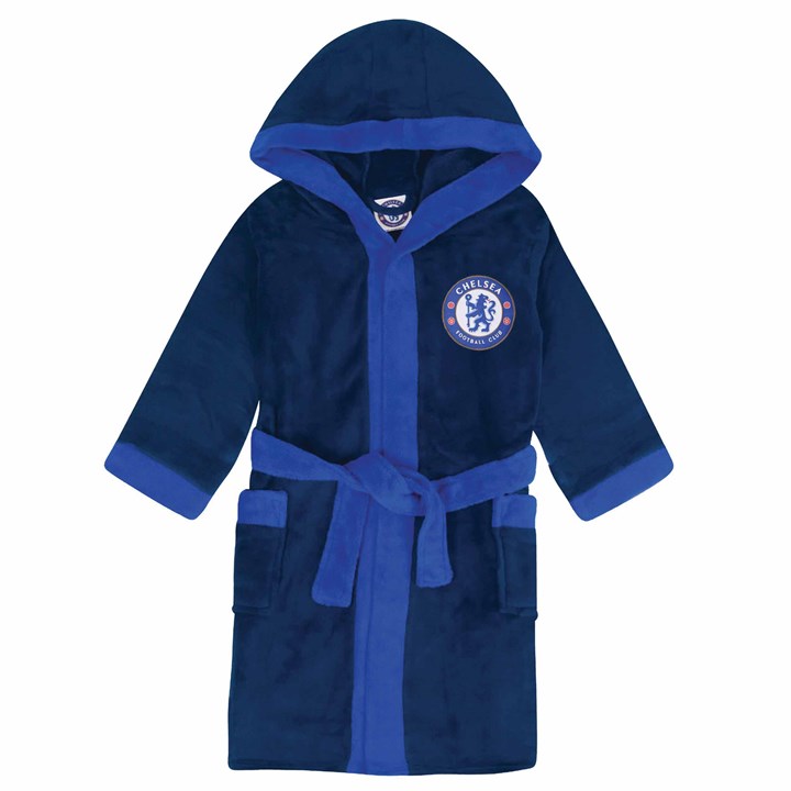 Chelsea FC Kids Navy Hooded Dressing Gown 11 - 12 Years