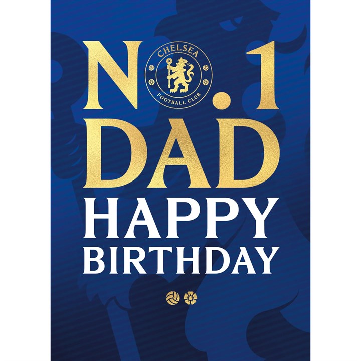 Chelsea FC No.1 Dad Birthday Card