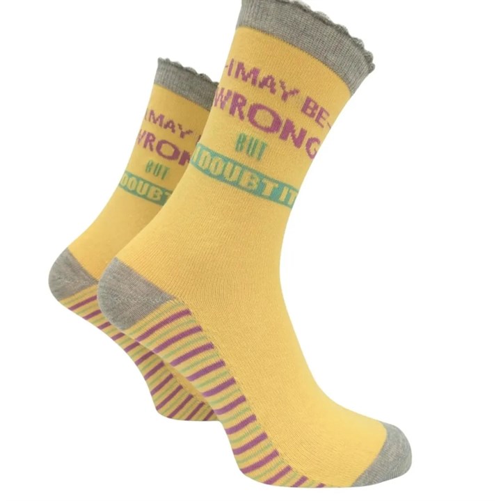 I May Be Wrong But I Doubt It Socks - Size 4 - 8