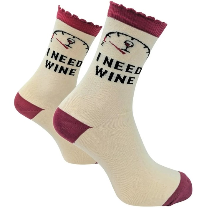 I Need Wine Socks - Size 4 - 8