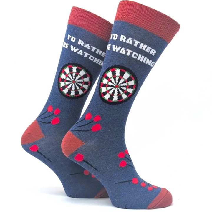 I'd Rather Be Watching Darts Socks - Size 7 - 11