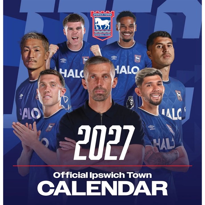 Ipswich Town FC Easel Desk Calendar 2027