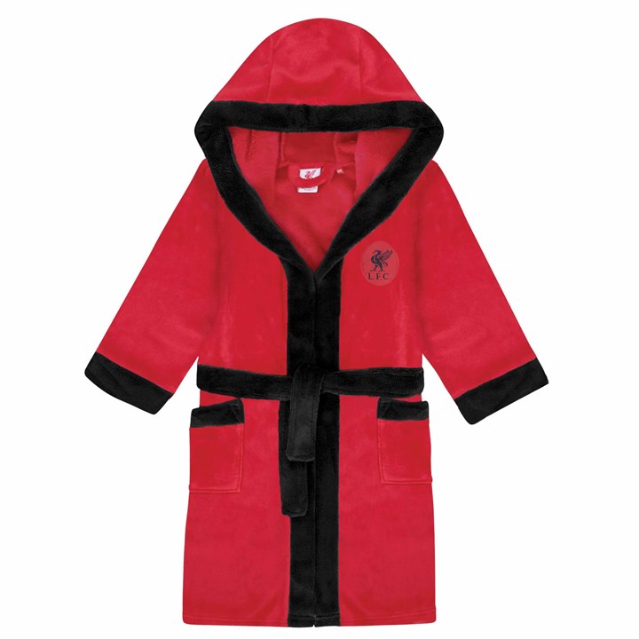 Liverpool FC Kids Red Hooded Dressing Gown 11 - 12 Years
