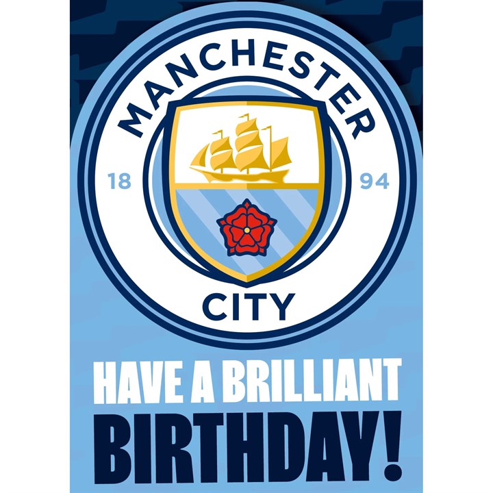 Manchester City FC Crest Birthday Card