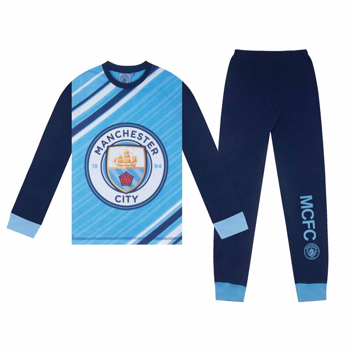 Manchester City FC Kids Long Pyjamas 7 - 8 Years