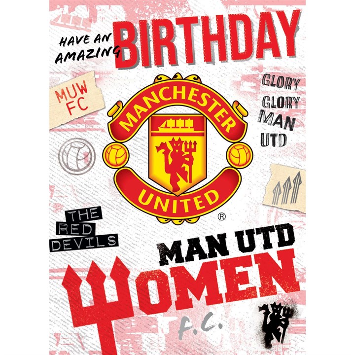 Manchester United FC Women Birthday Card