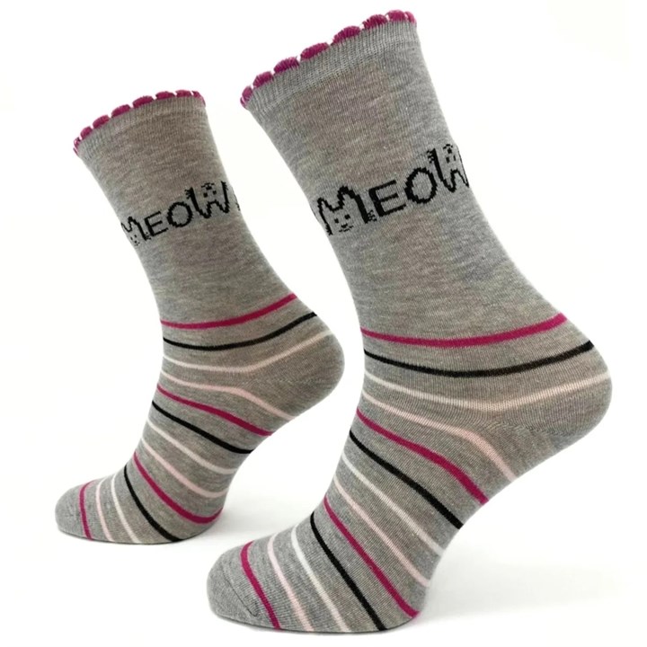 Meow Socks - Size 4 - 8