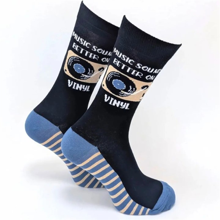 Music Sounds Better on Vinyl Socks - Size 7 - 11