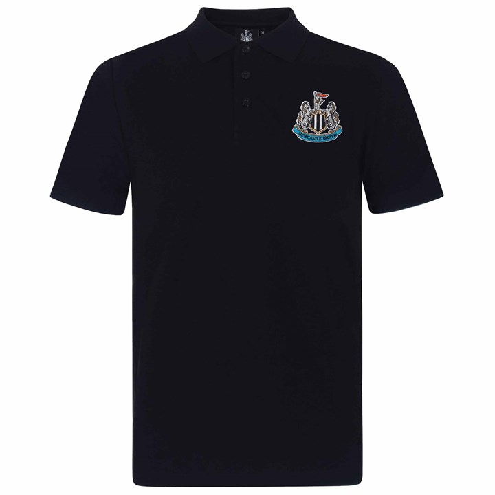 Newcastle United FC Adult Black Polo Shirt Medium