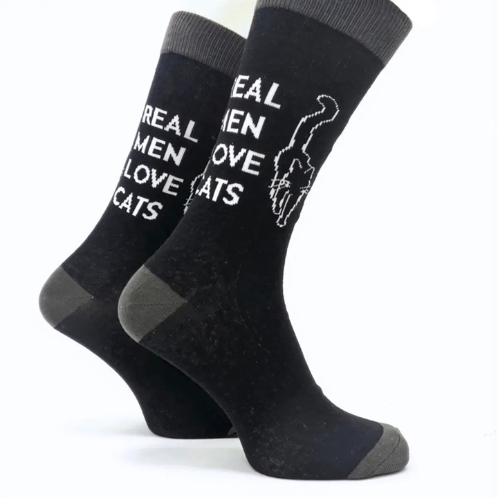 Real Men Love Cats Socks - Size 7 - 11