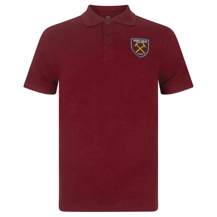 West Ham United FC Adult Claret Polo Shirt Medium