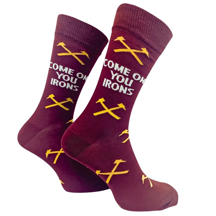 West Ham United FC Come On You Irons Socks - Size 7 - 11