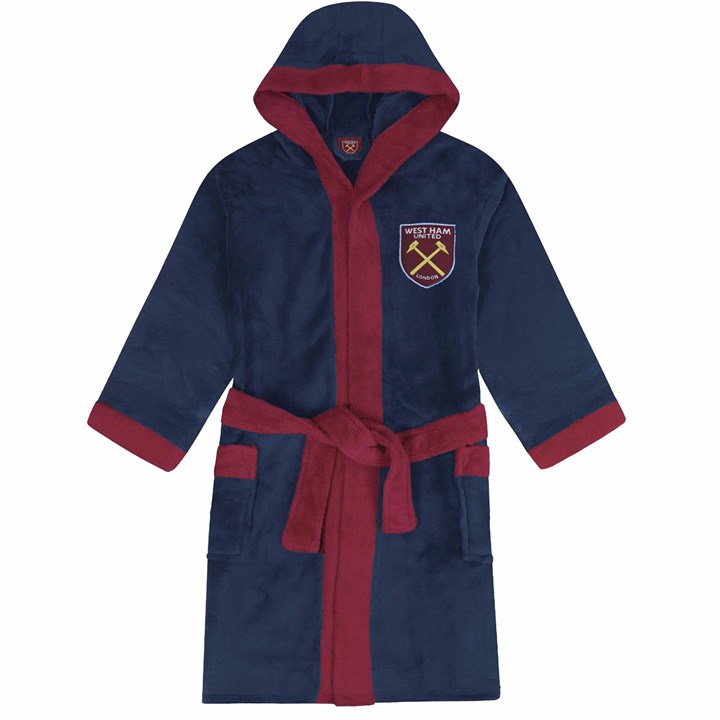 West Ham United FC Kids Hooded Dressing Gown 11 - 12 Years