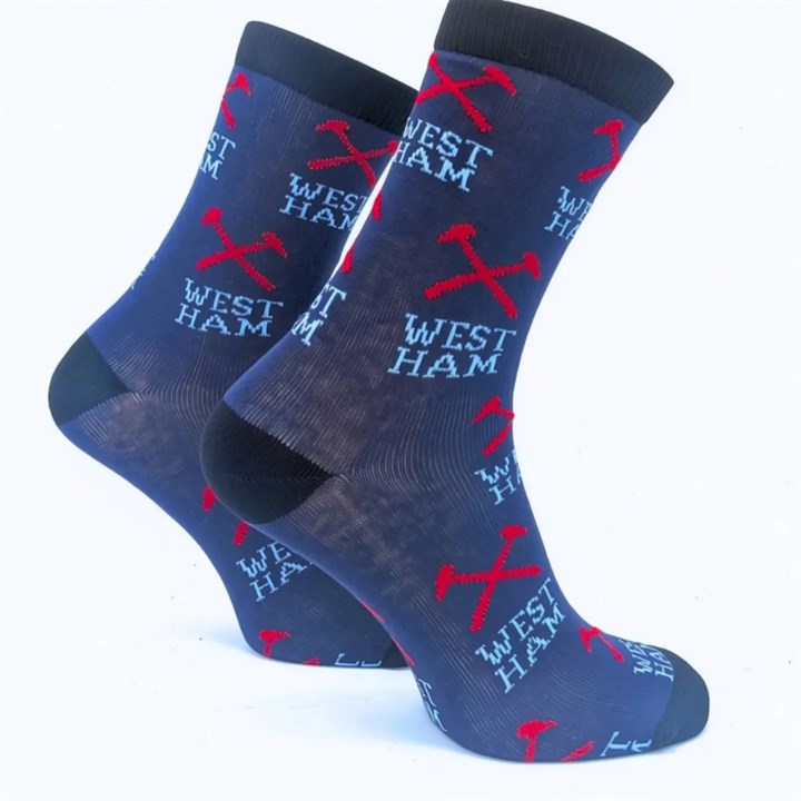 West Ham United FC Socks - Fits UK Size 4 - 6.5