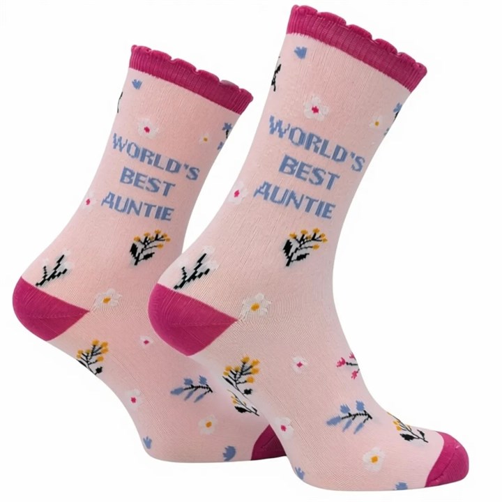 World's Best Auntie Socks - Size 4 - 8