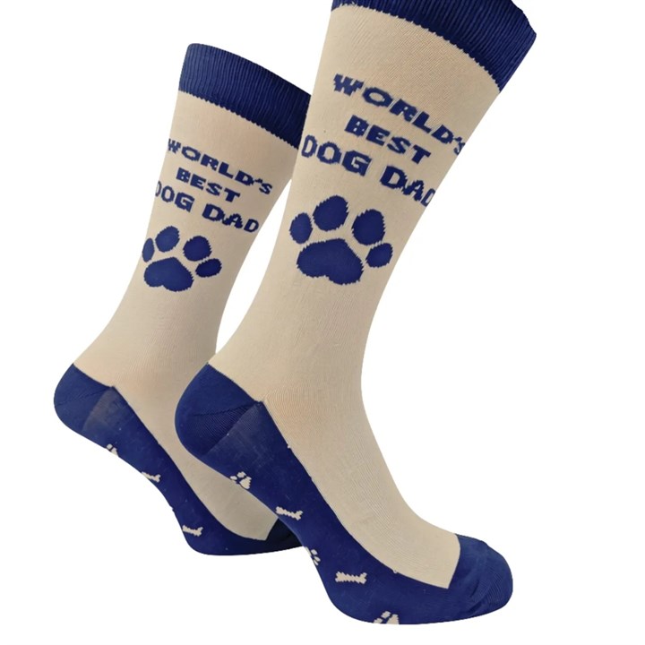 World's Best Dog Dad Socks - Size 7 - 11