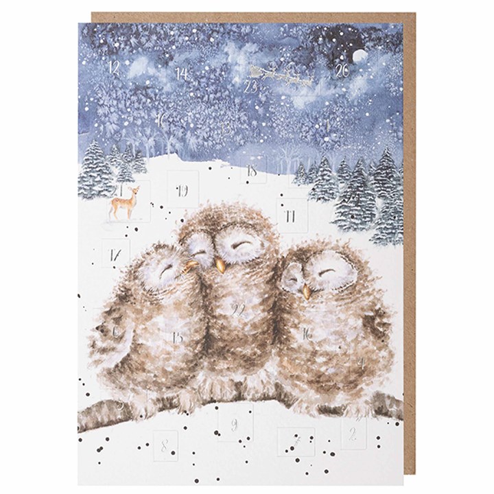 Wrendale Designs, Owl Trio Advent Card