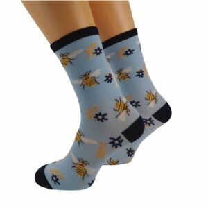 Bee Floral Socks - Size 4 - 8