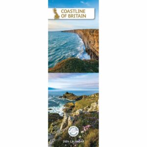 Coastline Of Britain Slim Calendar 2024