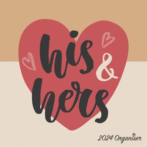 His & Hers Couples Planner 2024 Desk Calendars
