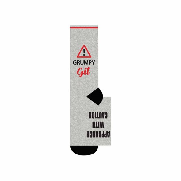Warning Grumpy Git Socks - Size 7 - 11