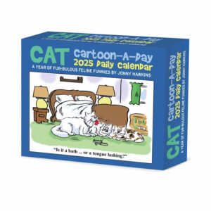 Cat Cartoon A Day Desk Calendar 2025