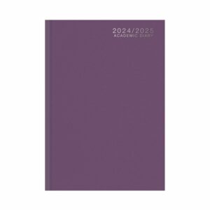 Purple Classic Academic Day To View A4 Diary 2024 - 2025