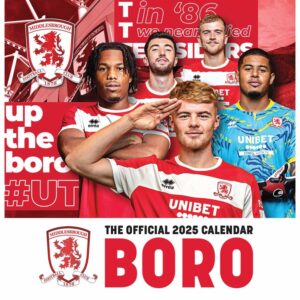 Middlesbrough FC Easel Desk Calendar 2025