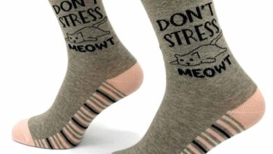 Don't Stress Meowt Socks - Size 4 - 8
