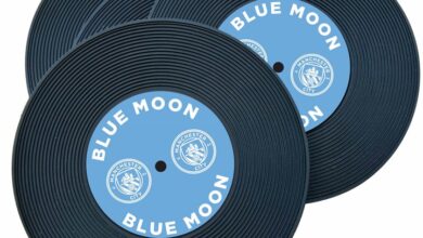 Manchester City FC 4 Pack Record Coasters