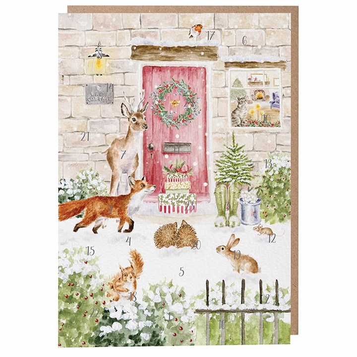 Wrendale Designs, Christmas Cottage Advent Card
