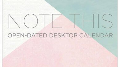 Note This Open Dated Desktop Calendar