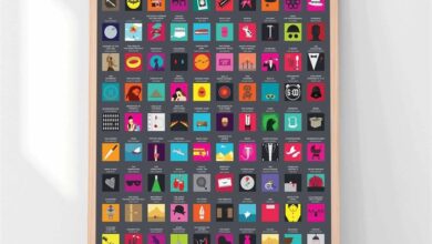 100 Movies Scratch Poster