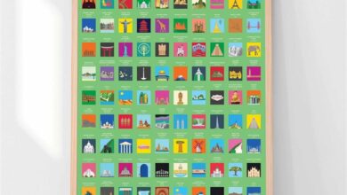 100 Places Scratch Poster