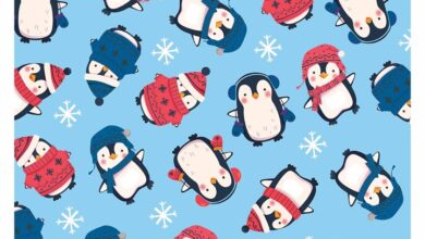 Tumbling Penguins Square Calendar Gift Wrap Envelope