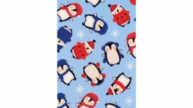 Tumbling Penguins Slim Calendar Gift Wrap Envelope