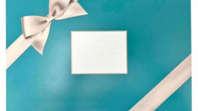 Teal with Silver Bow A4 Calendar Gift Wrap Envelope