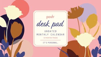 Posh Monthly Perpetual Desk Pad
