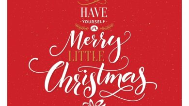 Merry Little Christmas Square Calendar Gift Wrap Envelope