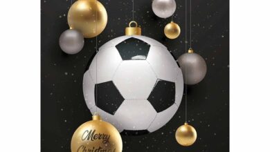 Football Baubles A3 Calendar Gift Wrap Envelope