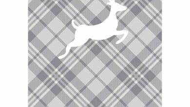 Grey Tartan Reindeer A3 Calendar Gift Wrap Envelope