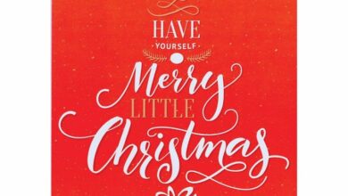 Red Merry Little Christmas A3 Calendar Gift Wrap Envelope