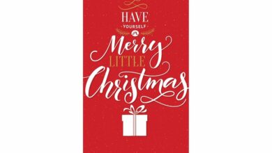 Red Merry Little Christmas Slim Calendar Gift Wrap Envelope