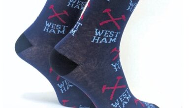 West Ham United FC Socks - Fits UK Size 4 - 6.5