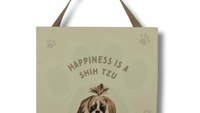 Happiness is a Shih Tzu - Hanging Plaque