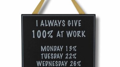 I Always Give 100% at Work - Hanging Plaque